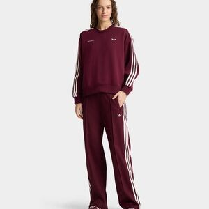 Adidas x Sporty & Rich Women's Track Top SMALL MERLOT